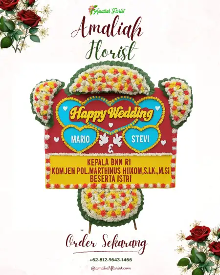 Papan Bunga Pernikahan Begadon